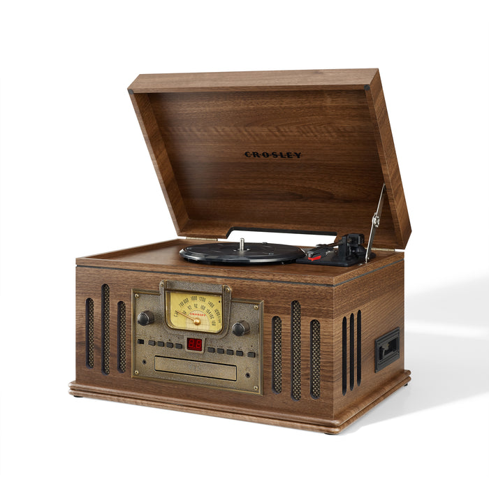Crosley CR704B-WA Musician 3-Speed Turntable with Radio, CD/Cassette Player, Aux-in and Bluetooth