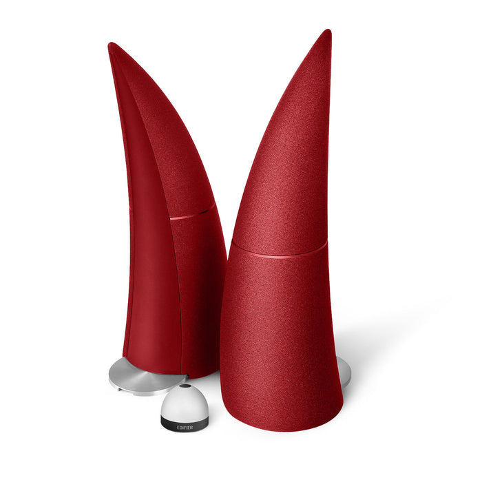 Edifier e30 Spinnaker 2.0 Bluetooth Speakers with Subwoofer Output - Burgundy