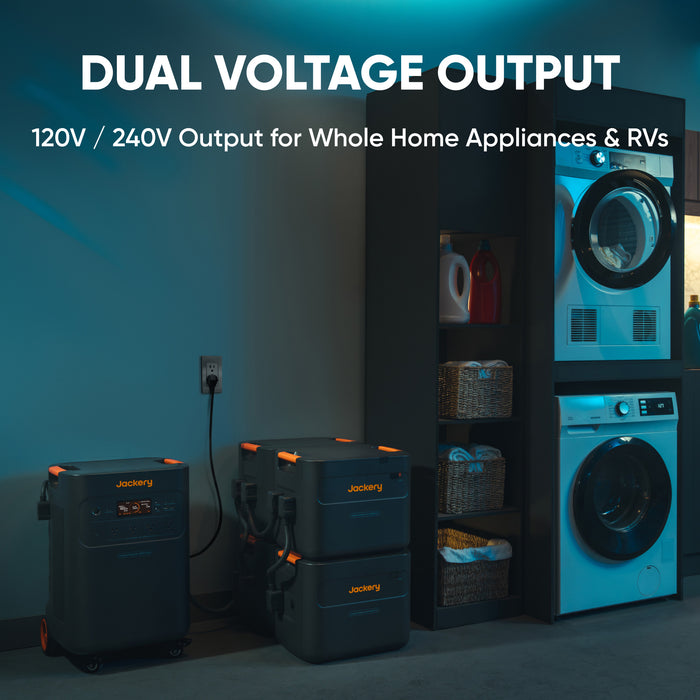 Jackery Explorer 5000 Plus, 5kWh capacity&7.2kw output for reliable home backup power