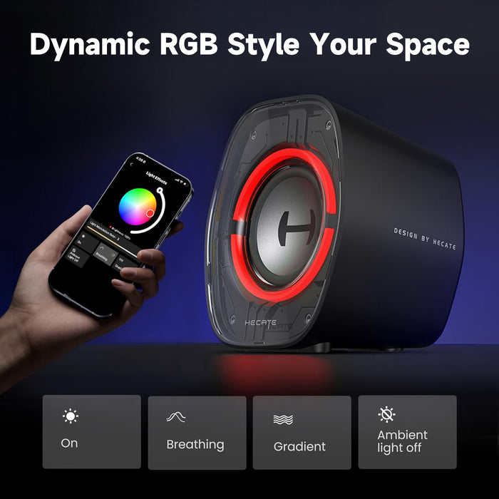 Edifier Edifier G1000 II Desktop Computer Speakers for Gaming, 2.5" Full-Range Driver & Enhanced Bass, Bluetooth 5.4 USB-C AUX, 9 Dynamic RGB Lighting Modes for PC