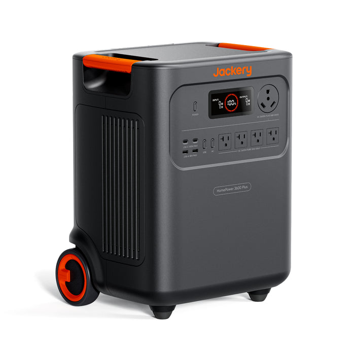 Jackery HomePower 3600 Plus Portable Power Station, 3600W AC Output, 3584Wh LFP Solar Generator, Expandable up to 21kWh, Essential Home Backup for Home Use, Emergencies, RV (Solar Panel Optional)