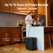 Portable power station with kitchen scene and text about backup power capabilities