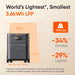 Jackery power station with specifications on weight, size, and capacity.