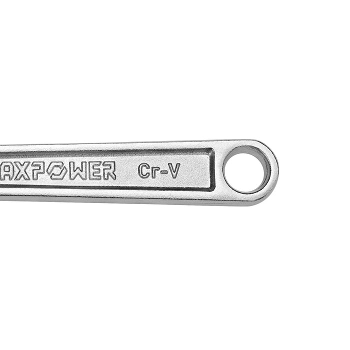 MAXPOWER Heavy Duty Adjustable Wrench, Metric and SAE, CR-V, 12 Inch