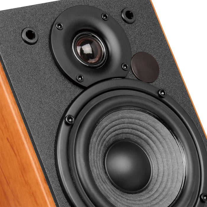 Certified Refurbished Edifier R1380T Powered Bookshelf Speakers, 2.0 Stereo Active Near Field Monitors, Studio Monitor Speaker, 42 Watts RMS - Wood (Pair)
