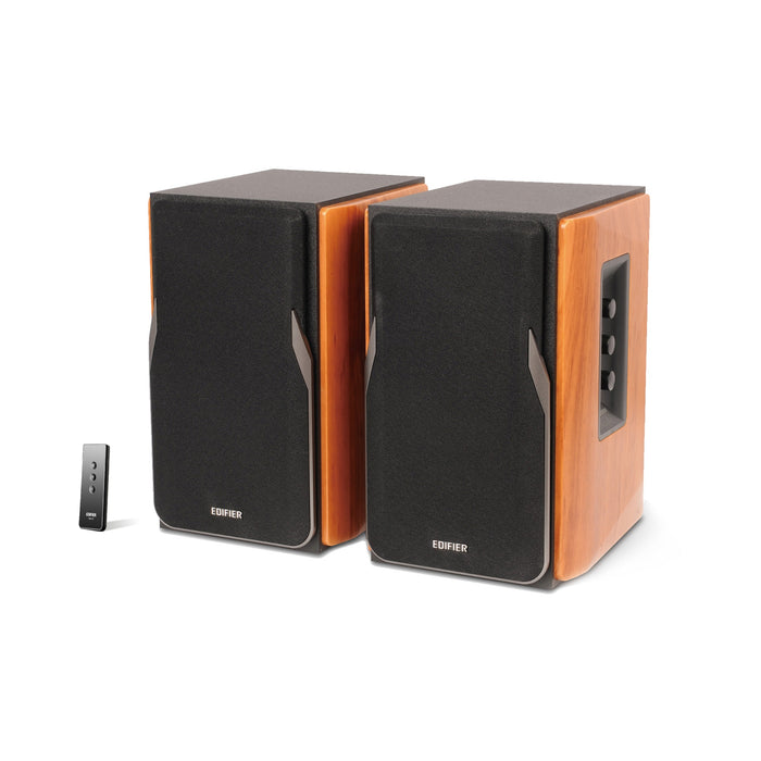 Certified Refurbished Edifier R1380T Powered Bookshelf Speakers, 2.0 Stereo Active Near Field Monitors, Studio Monitor Speaker, 42 Watts RMS - Wood (Pair)