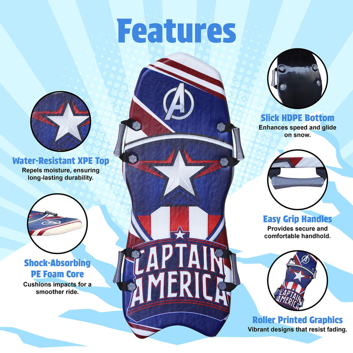 RYDR Marvel Classic Snow Sled (Captain America)