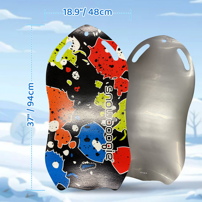 Wham-O Snowboogie Snow Sled - 37" Single Rider Roll Up Air Slick Winter Sled (Graffiti/Line pattern)