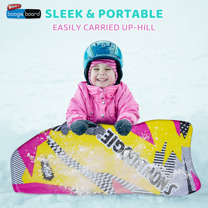 Wham-O Snowboogie Air Thunder 40" Single Rider Snow Sled (Yellow Pink)