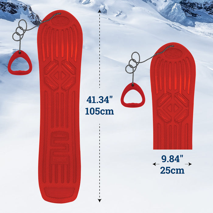 Wham-O Snow Boogie Snowboard 105 - Single Rider Snowboard (Red)