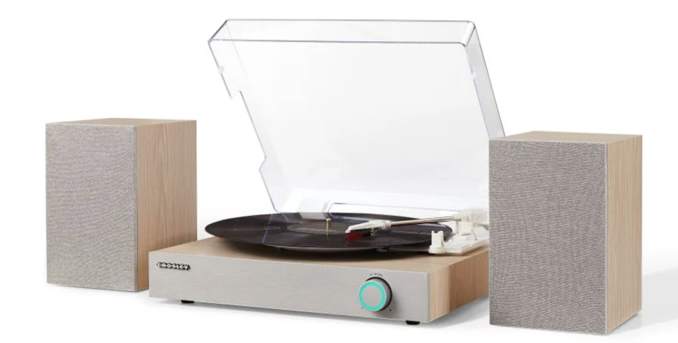Zane Record Player With Speakers In Natural