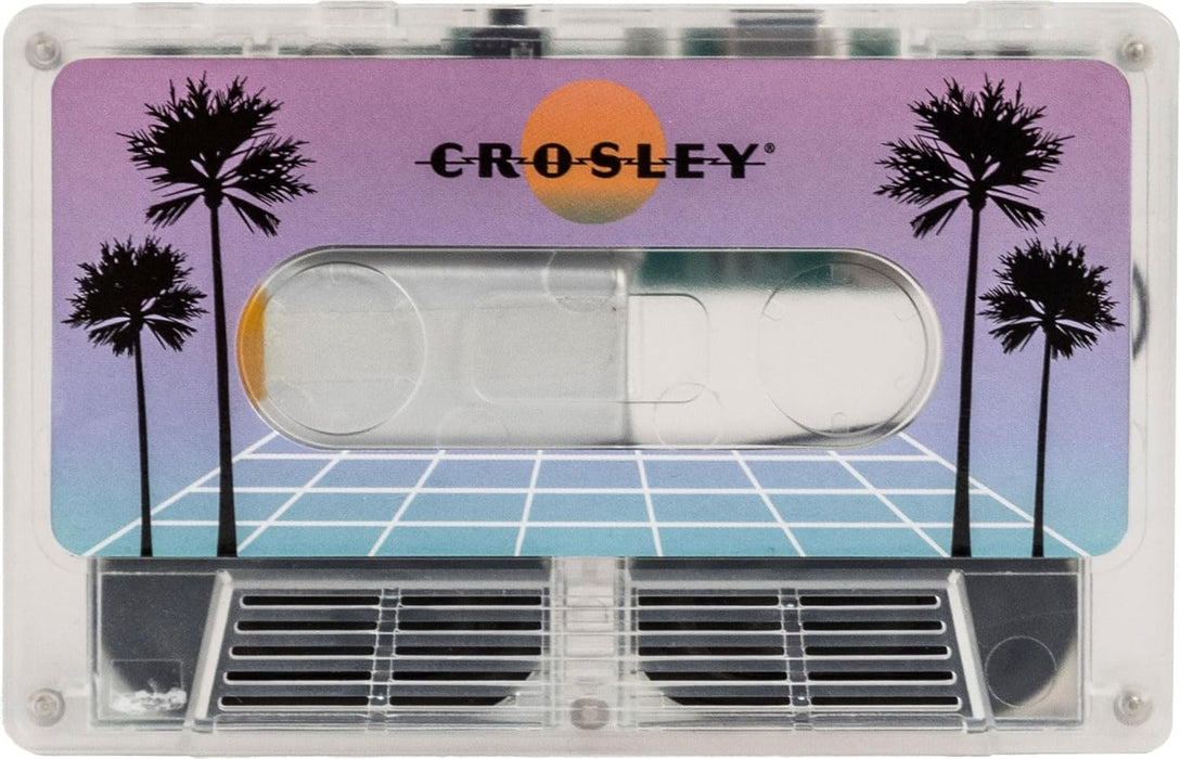 Crosley CR3045TL-VW Cassette Tape Bluetooth Speaker, Vaporwave Translucent | Bluetooth In, Pair Speakers for Stereo Sound (Second Speaker Sold Separately), Rechargeable Lithium-Ion Battery