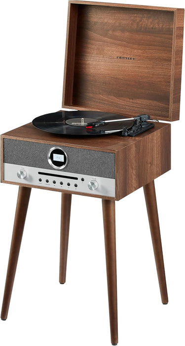 Nash 7-In-1 Record Player In Walnut