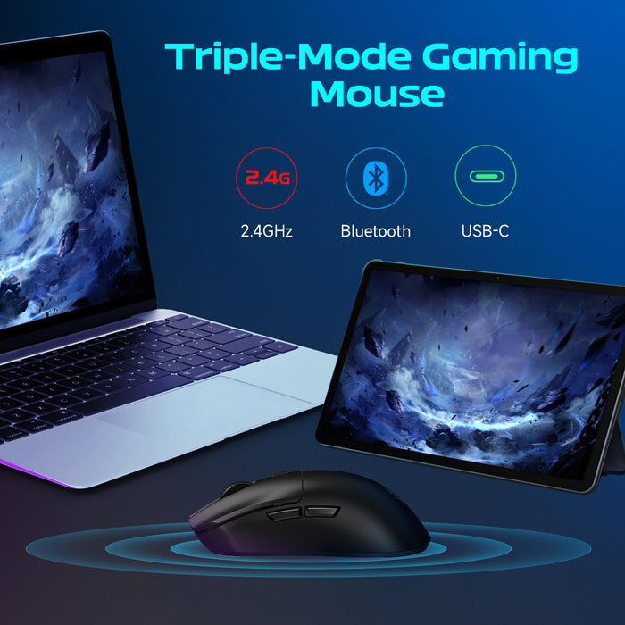 Edifier G3M PRO Wireless Gaming Mouse, Tri-Mode 2.4G/USB-C/Bluetooth Mouse Gaming, 26000 DPI, Rechargeable Wireless Computer Mouse for Laptop PC Mac
