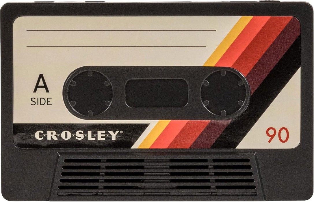 Crosley CR3045BK-CS Cassette Tape Portable Bluetooth Speaker, Classic Black | Bluetooth In, Pair Speakers for Stereo Sound (Second Speaker Sold Separately), Rechargeable Lithium-Ion Battery
