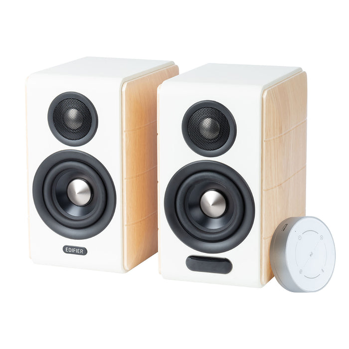 Edifier Active Bookshelf Speakers, 2.0 Computer Hi-Fi Speaker System, 88W RMS Hi-Res Audio with LDAC Bluetooth USB-C Optical Coaxial RCA Input Subwoofer Output for Record Player TV, Pair