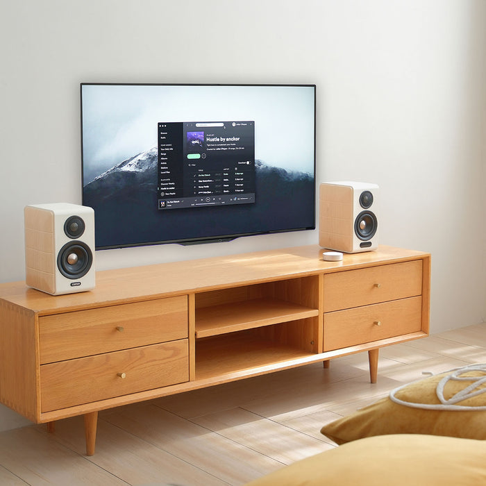 Edifier Active Bookshelf Speakers, 2.0 Computer Hi-Fi Speaker System, 88W RMS Hi-Res Audio with LDAC Bluetooth USB-C Optical Coaxial RCA Input Subwoofer Output for Record Player TV, Pair