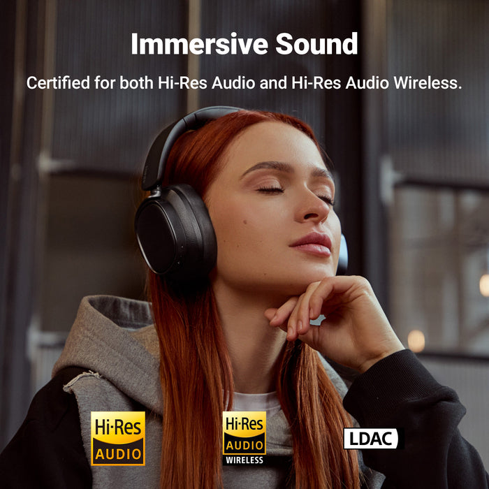 Edifier Active Noise Cancelling Headphones, Over Ear Bluetooth Headset, 92H Playtime Wired & Wireless Hi-Res Audio Certified, Fast Charging Clear Calls for Home Office Travel