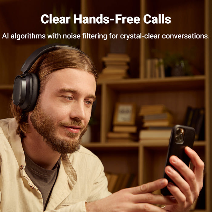 Edifier Active Noise Cancelling Headphones, Over Ear Bluetooth Headset, 92H Playtime Wired & Wireless Hi-Res Audio Certified, Fast Charging Clear Calls for Home Office Travel