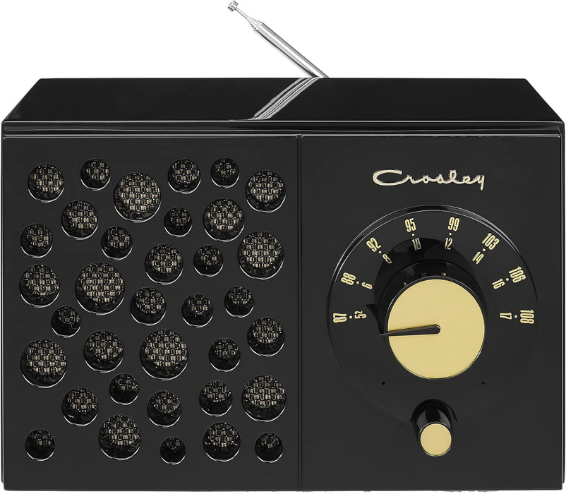 Crosley CR3042A-BK Maverick Radio, Black | AM/FM Radio, Stream Digital Music With Bluetooth In, Built-in Full-Range Speaker, Analog Tuner, Extendable Antenna