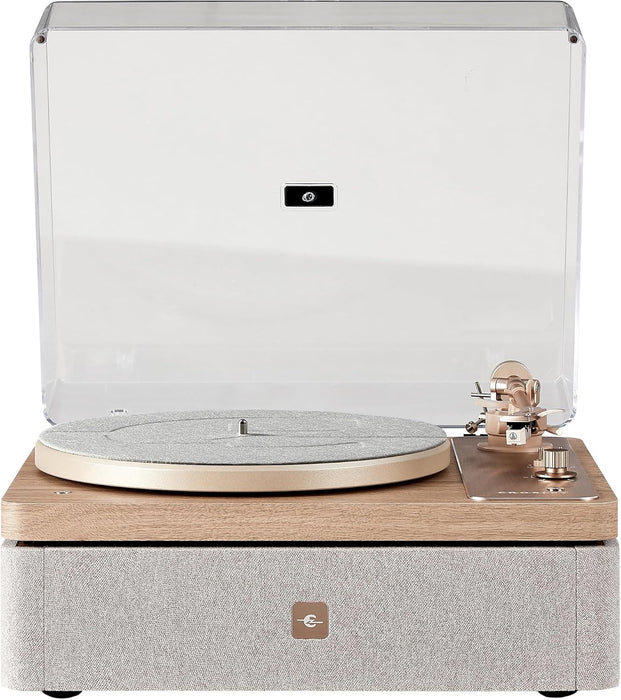 Crosley E100A-NALG Record Player, Natural | 2-Speed Turntable, VibrationBlock Technology with Dual-Platform Suspension, Built-In 60-Watt Stereo Speakers