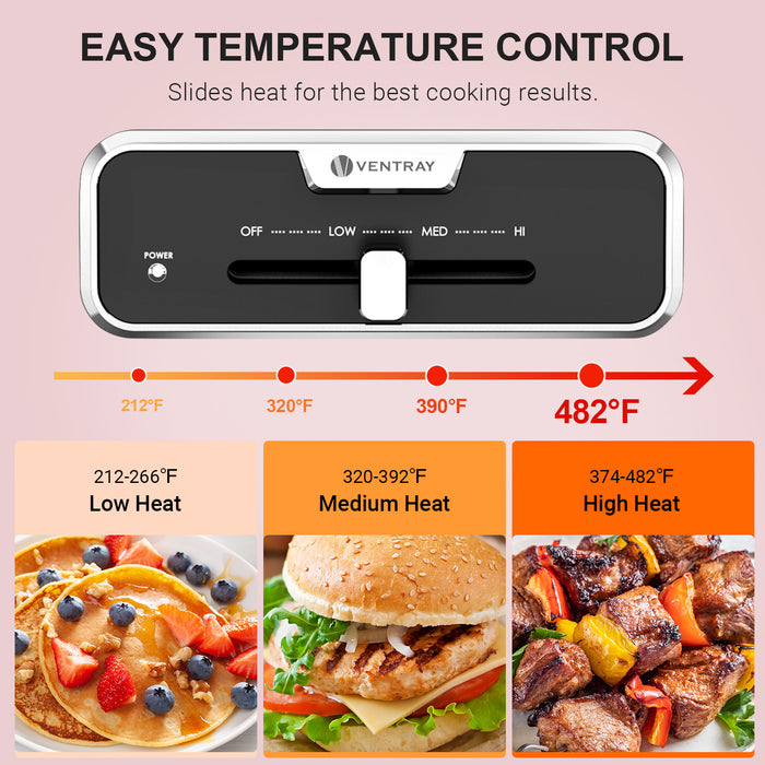 VENTRAY ELG-100/ELG-102 Electric Grill Set with 5 Removable Nonstick Plates