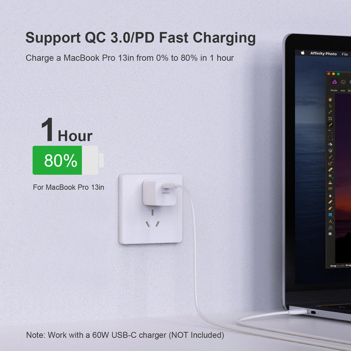 XIAOMI CC120 USB-C to USB-C Fast Charging Cable, White