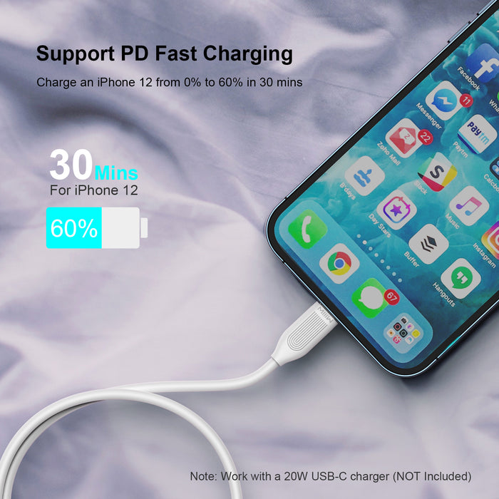 XIAOMI 4ft Fast Charger Cable USB-C Fast Charging Cord for iPhone, White