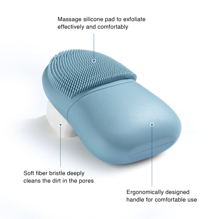 Rejuuv Rejuuv 2 in 1 Facial Cleansing Brush Blue