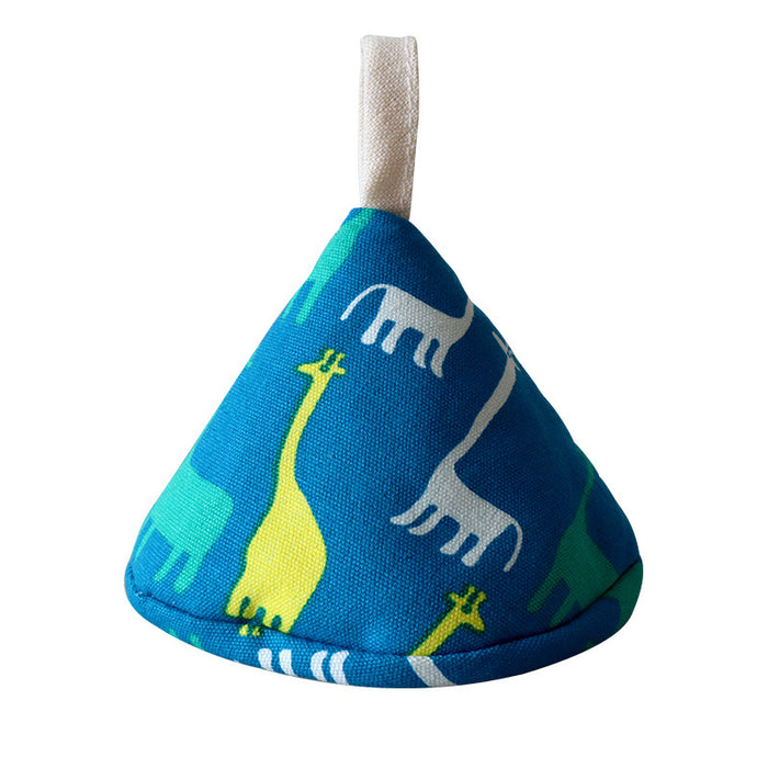 VENTRAY Home Hot Pot Lid Handle Mitt with Hanging Rope, Blue Giraffe