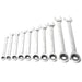 10pc SAE Ratcheting Combination Wrench Set