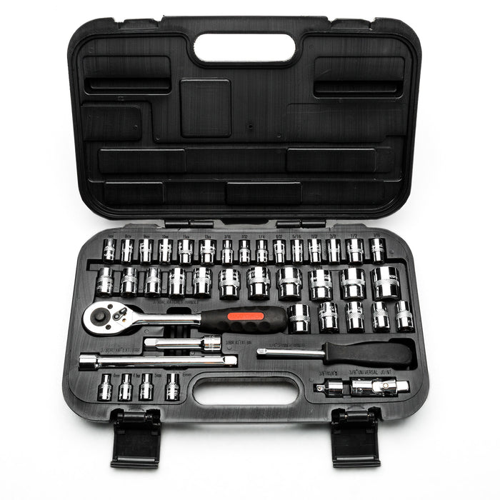 MAXPOWER 42-Piece 1/4" & 3/8" Dr. Socket Wrench Set