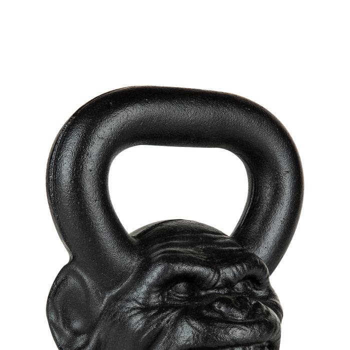 VENTRAY 36 LBS Cast Iron Kettlebell, Monkey Head Fitness Kettlebells with Handle, Full Body Workout, Core & Weight Training, Black — Sixale Canada