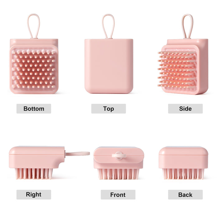 Rejuuv Hair Scalp Massager Shampoo Brush, Square, Pink