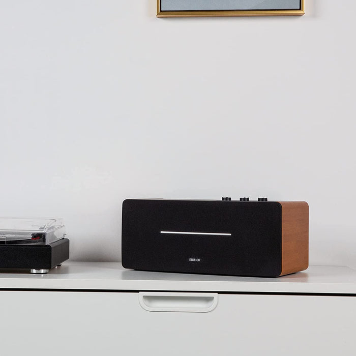 Edifier D12 Bookshelf Speaker - Integrated Desktop Stereo Bluetooth Speaker- Wooden Enclosure
