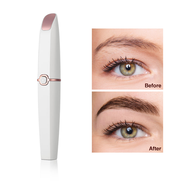 Rejuuv Rechargeable Eyebrow Hair Remover with Built-in LED Light, White