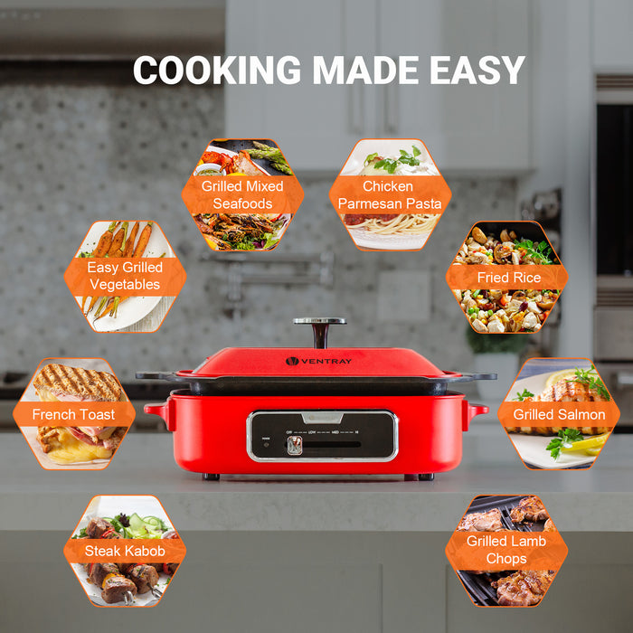 Ventray Electric Indoor Grill Healthy Grilling with Rapid Even Heat