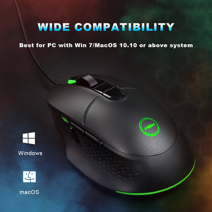 XIAOMI G02 RGB Wired Programmable Gaming Mouse, Black