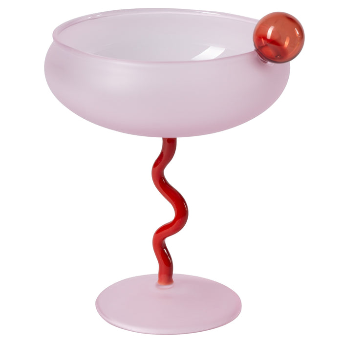 Ventray Home Frosted Dessert Glass Goblet - Pink