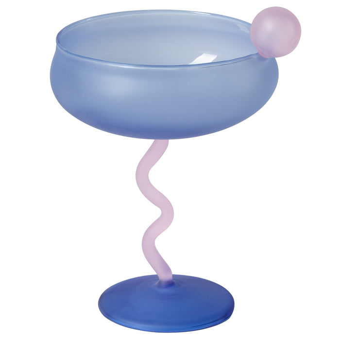 Ventray Home Frosted Dessert Glass Goblet - Blue