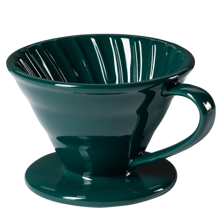 VENTRAY Home Ceramic Pour Over Coffee Dripper, Emerald