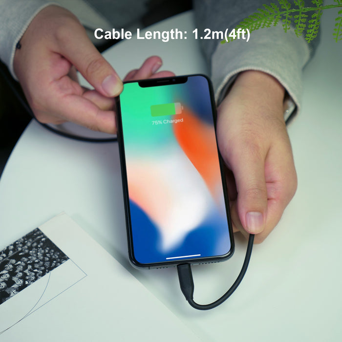 XIAOMI 4ft Fast Charger Lightning Cable USB-C Fast Charging Cord for iPhone, Black