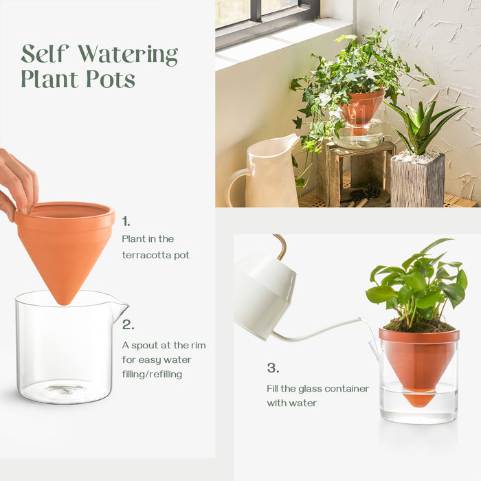 4.7 inch Self Watering Plant Pots for Indoor&Outdoor