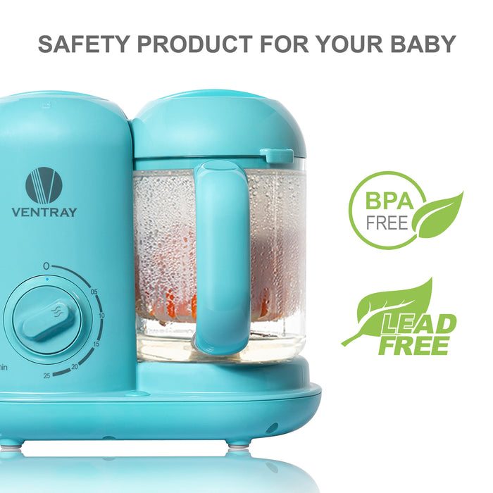 Ventray BabyGrow 100 Baby Food Maker, All-In-one Baby Food Processor, Blue
