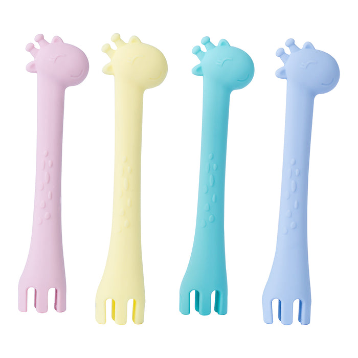 Ventray Giraffe Feeding Spoon Mutiple Color- 4 Pack