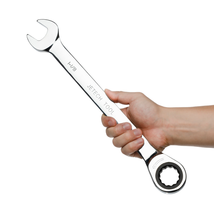 Jetech 1-1/8 Inch Ratcheting Combination Wrench, SAE
