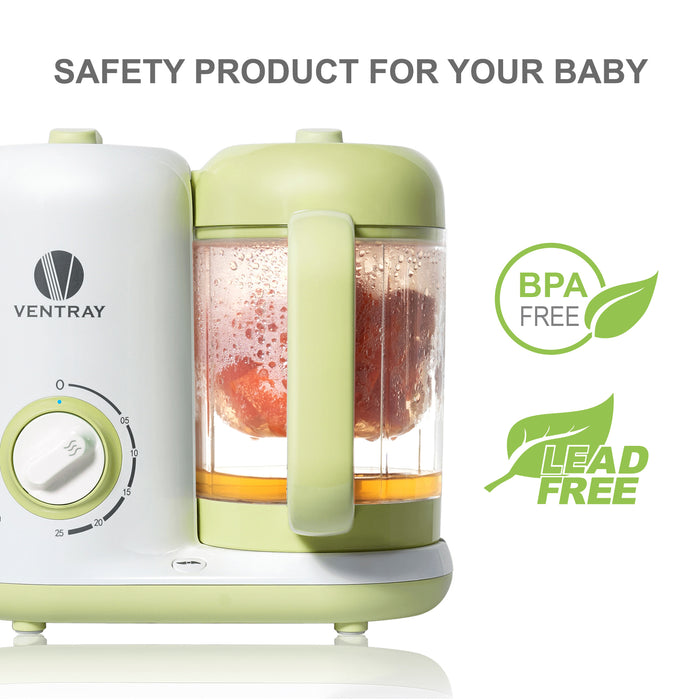 Ventray BabyGrow 300 Baby Food Maker, All-in-one Baby Food Processor,Green