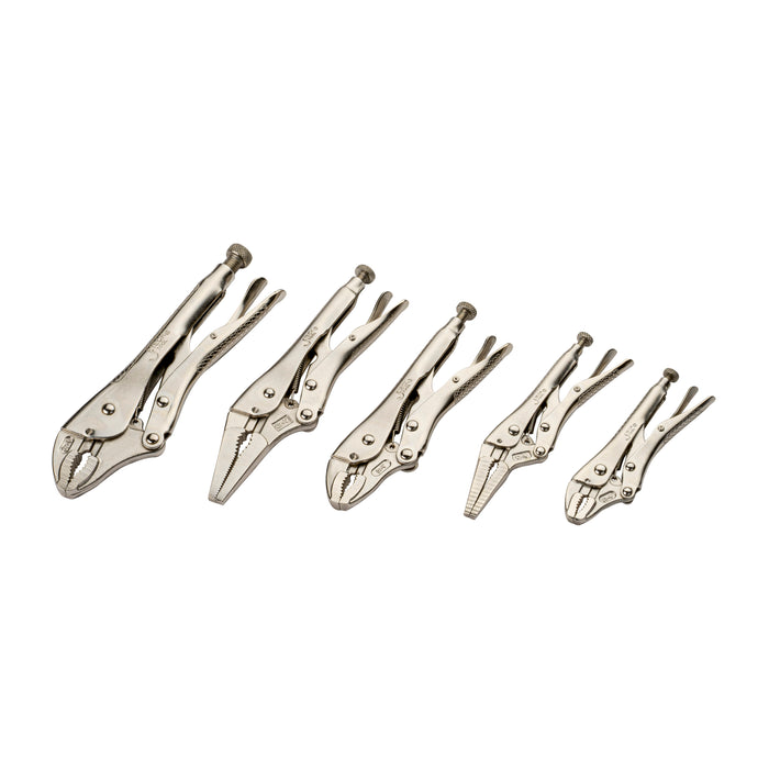 Jetech Curved Jaw and Long Nose Locking Pliers Set, 5PCS