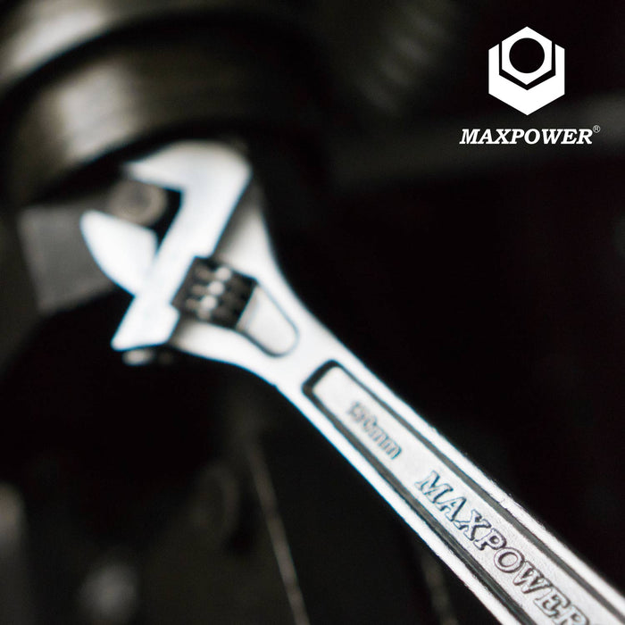 MAXPOWER 4pc Heavy duty adjustable wrench set