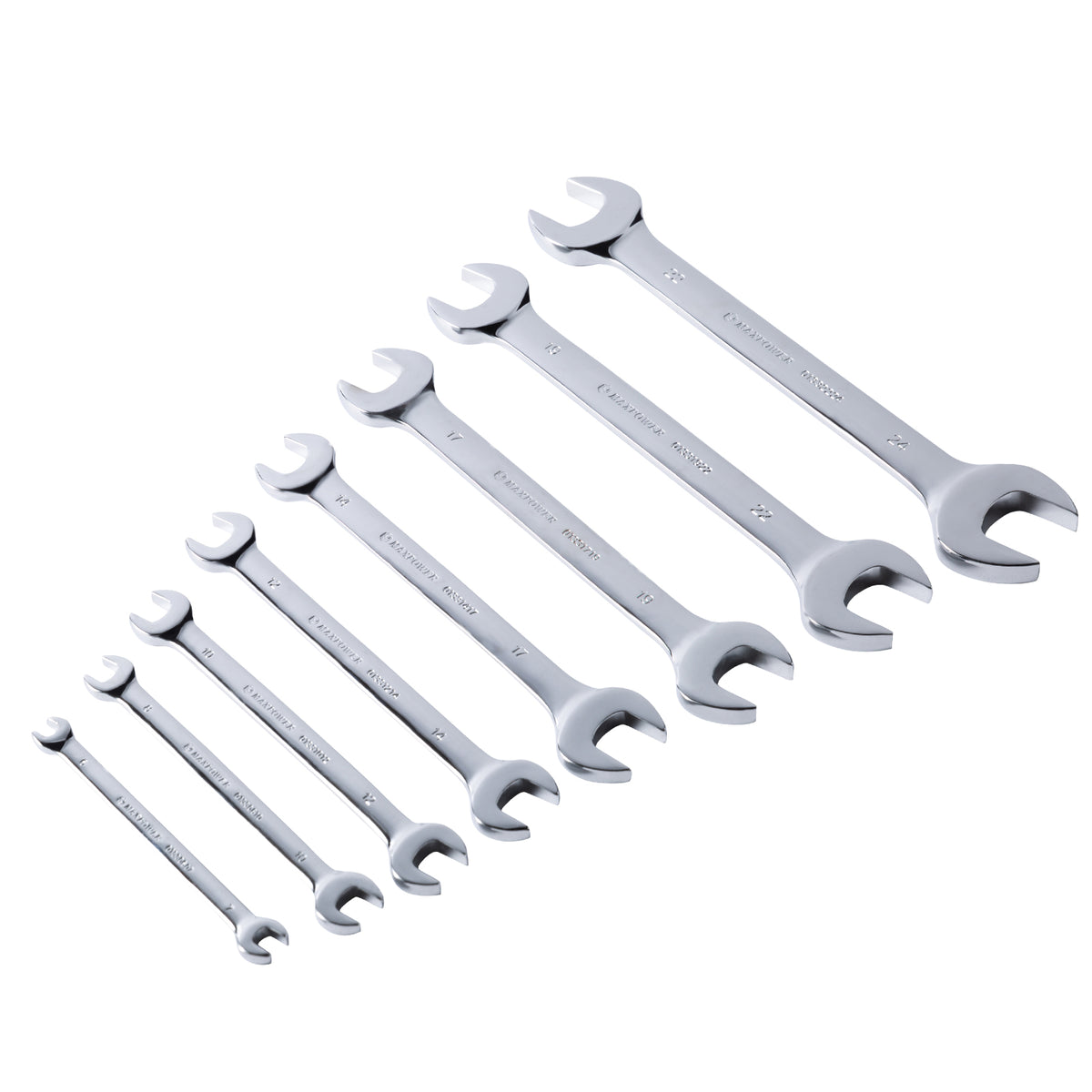 MAXPOWER 8pc Double Open-end Wrench Set (Metric up to 24mm) - Drop